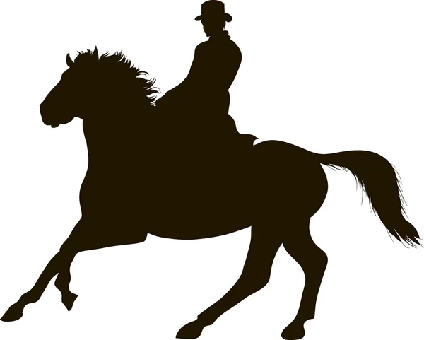 Caballo y jinete — Vector de stock