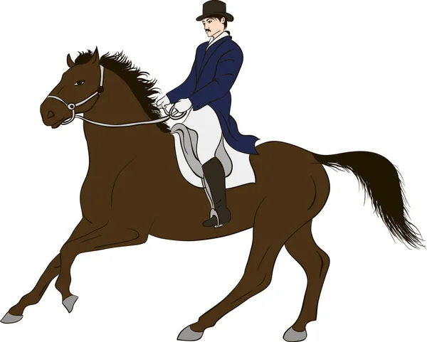 Лошадь и всадник — стоковый вектор