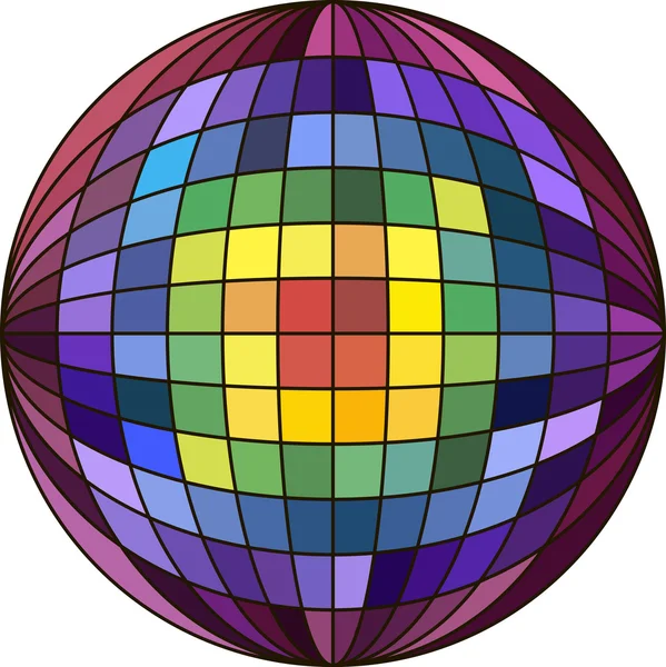 Красочный шар с клетчатым рисунком — стоковый вектор