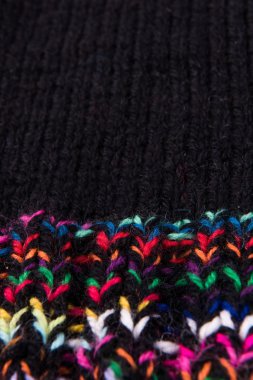 çizgili renkli yün doku