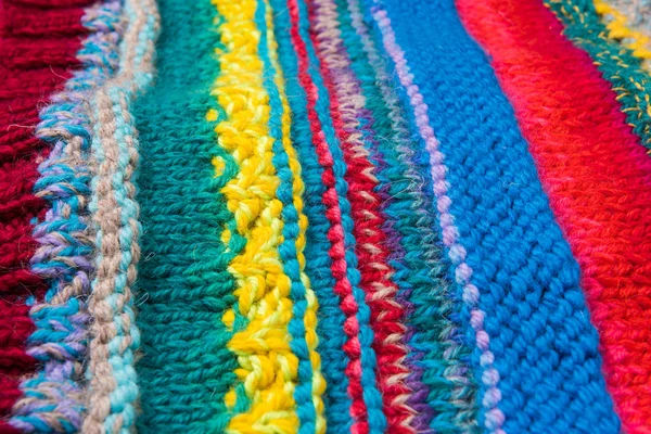 Textura de lana colorida rayada — Foto de Stock
