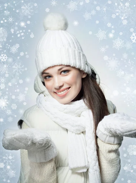 Inverno mulher — Fotografia de Stock