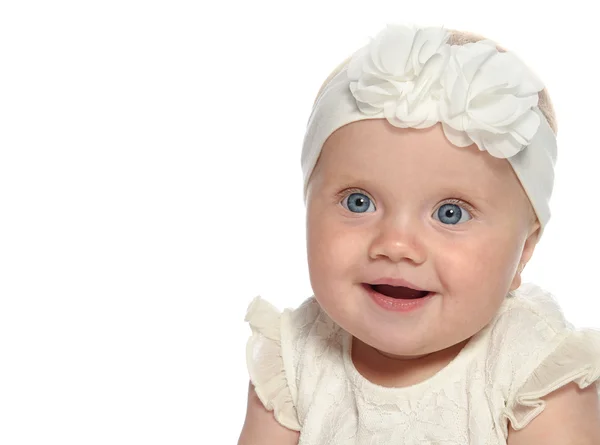 Baby lilla flicka stående — Stockfoto