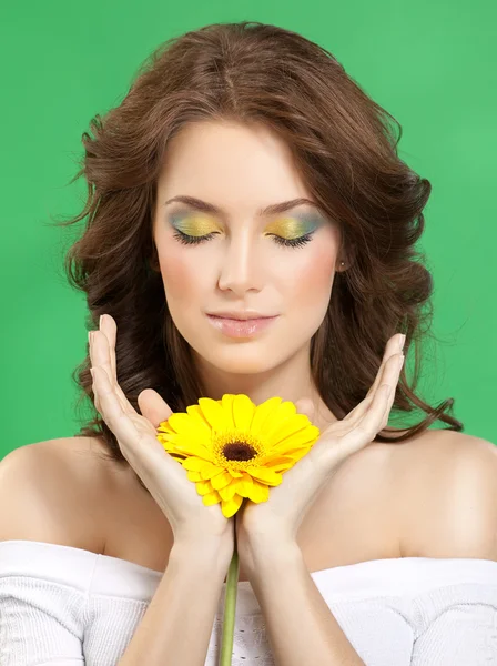 Vrouw schoonheid gezicht huid make-up — Stockfoto