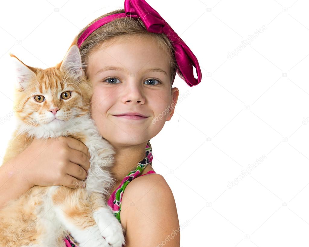 고양이키우는 여자 — 스톡 사진 © dedukh #74277451