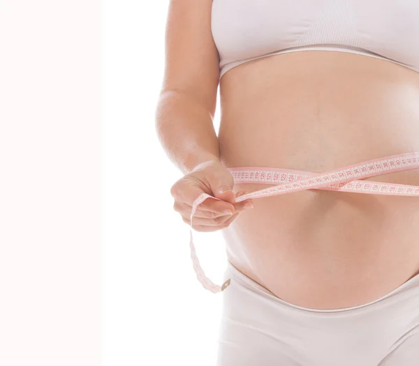 Ciąża kobieta brzuch — Zdjęcie stockowe