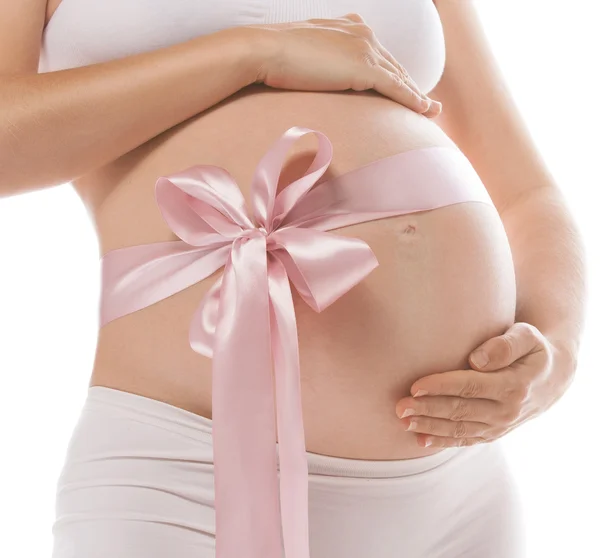 Pregnancy woman belly — Stock Photo, Image