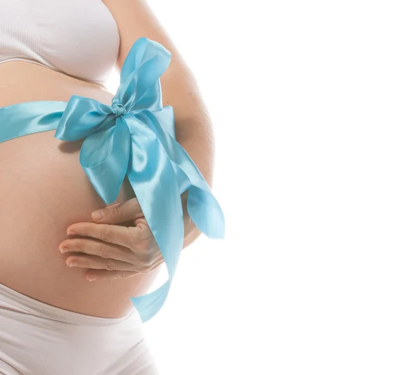 Terhesség nő hasa — Stock Fotó