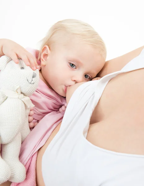 Little child baby breastfeeding — Stock Photo, Image