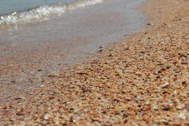 kristal berraklığında su sahilde