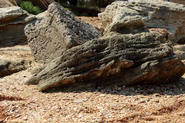 Yaz deniz manzara, deniz, taş, kum, plaj