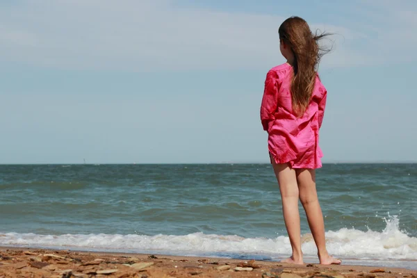 Девушка над Черным морем — стоковое фото