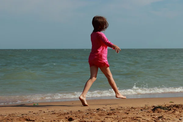 Girl over the Black Sea — Stock Photo, Image