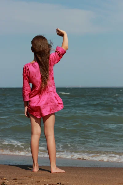Copilul de pe malul mării — Fotografie, imagine de stoc