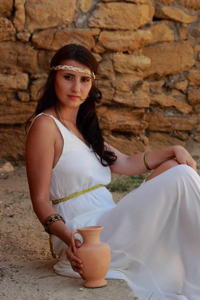 Mujer en estilo griego — Foto de Stock