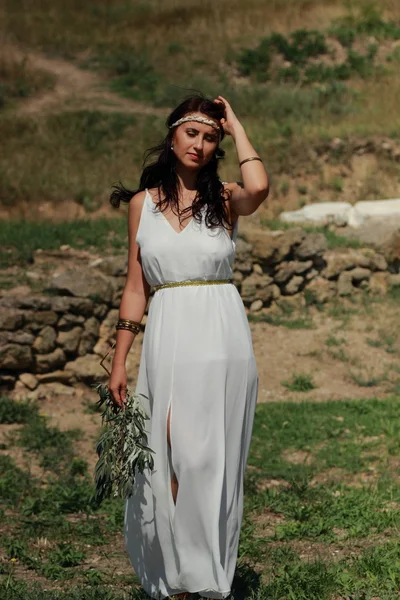 Femme dans le style grec — Photo