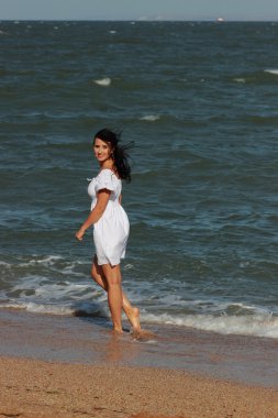 Sexy young Caucasian female model posing