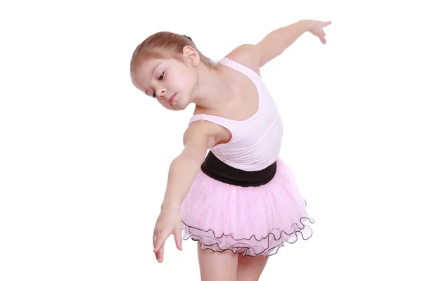 Little ballerina stretching — Stock Photo, Image