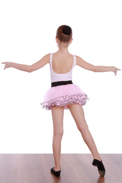 Jovem bailarina fazendo exercícios — Fotografia de Stock