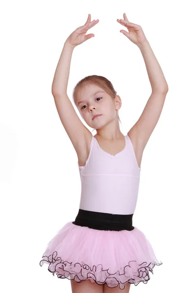 Jovem bailarina fazendo exercícios — Fotografia de Stock