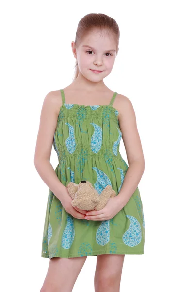 Kind mit Teddybär — Stockfoto