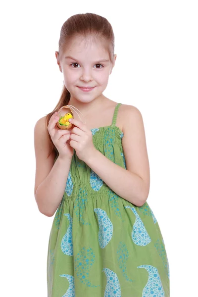 Kid on Easter theme — Stok fotoğraf