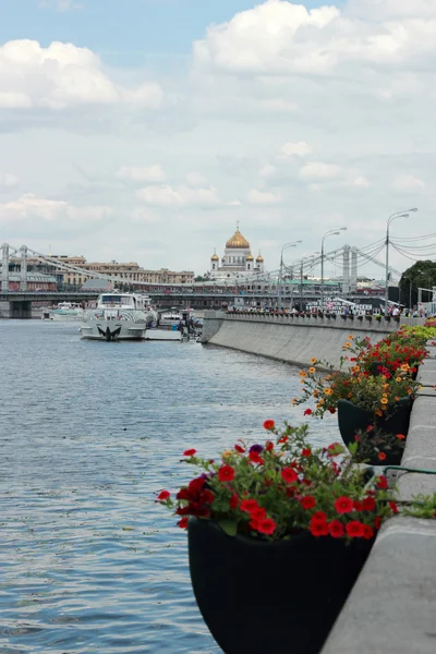 Peyzaj Tasarım Dekorasyon Waterfront Gor Kogo Moskova Rusya Bahçeleri Parklar — Stok fotoğraf