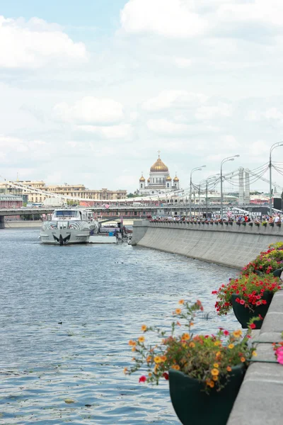 Peyzaj Tasarım Dekorasyon Waterfront Gor Kogo Moskova Rusya Bahçeleri Parklar — Stok fotoğraf