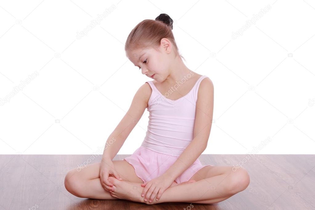 Little ballerina stretching