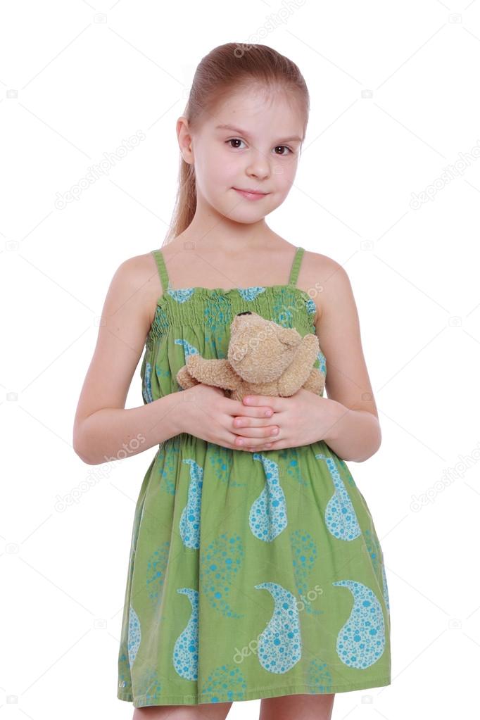 Kid with teddy bear