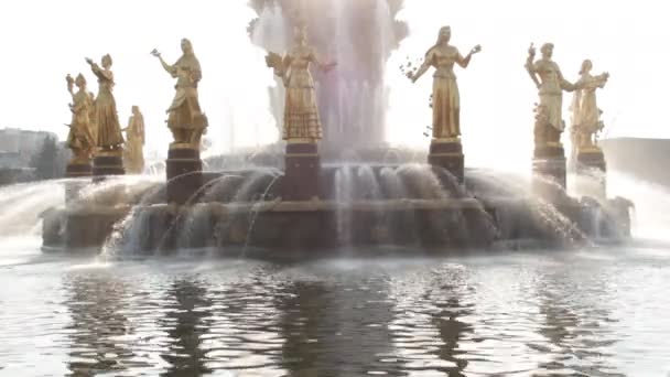 Fontaine de l'amitié du peuple, Moscou, Fédération de Russie — Video