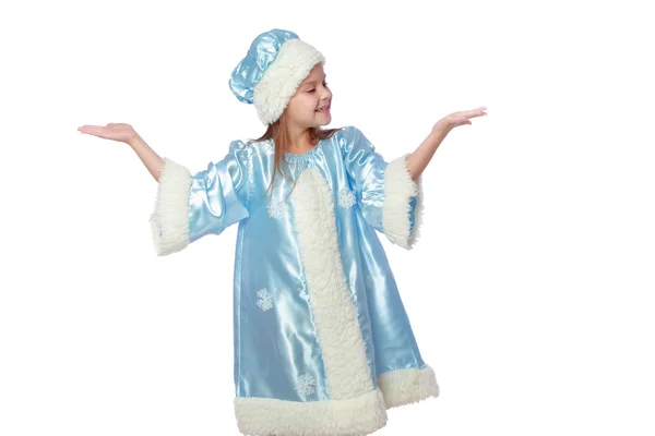 Vergine di neve russa su uno sfondo bianco — Foto Stock