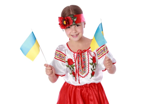 पूर्व युरोप पासून पारंपारिक युक्रेनियन लहान मुलगी — स्टॉक फोटो, इमेज
