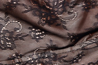 Altın ve siyah dantel doku modeli