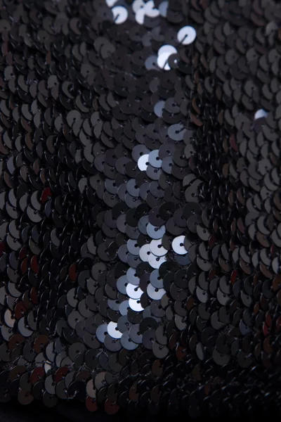 Black sequins texture background — Stock Photo, Image