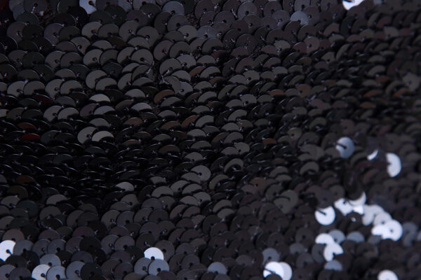 Black sequins texture background