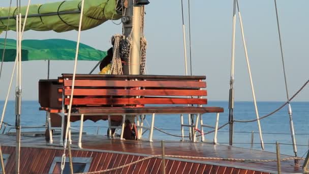 Yacht Antara Azov Dan Laut Hitam Kerch Crimea Timur — Stok Video