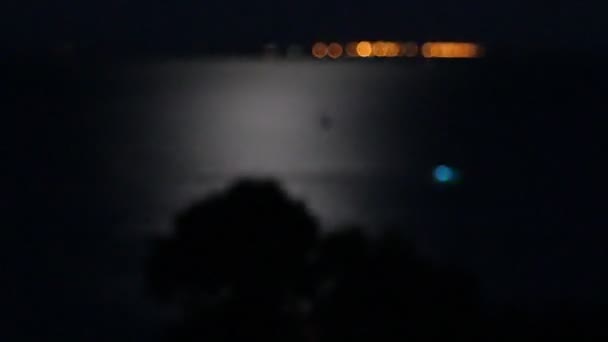 美丽的海岸夜晚在克里米亚东部科尔奇上空 — 图库视频影像
