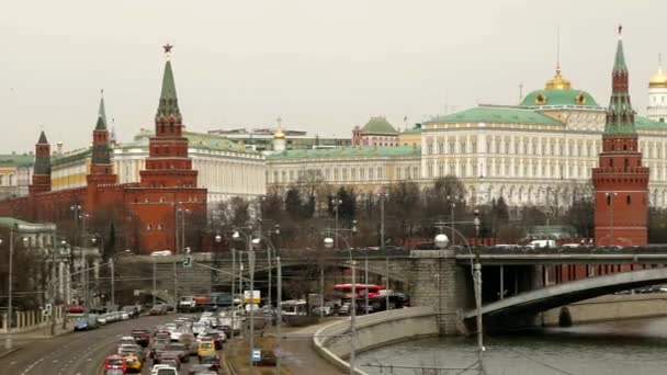Moskova kremlin panorama — Stok video