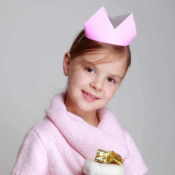 Mała księżniczka dziewczyna — Zdjęcie stockowe