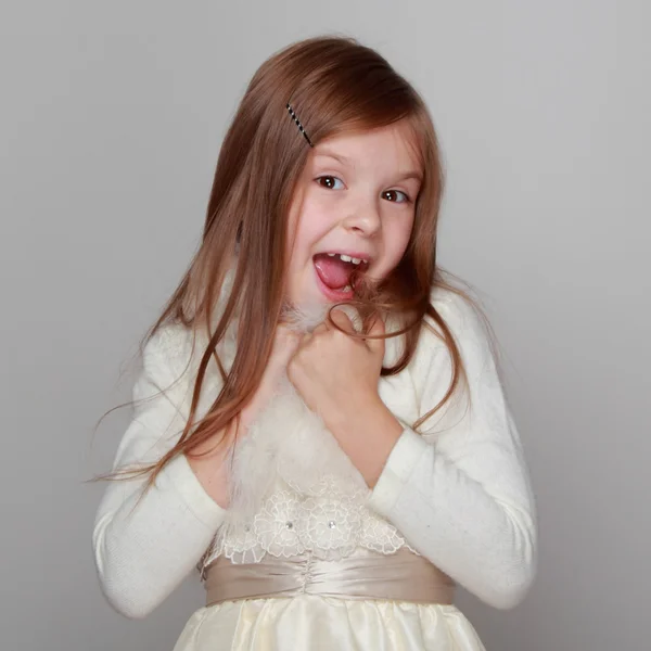Mode kleine Mädchen haben Spaß — Stockfoto
