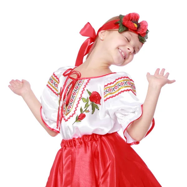 Petite fille ukrainienne traditionnelle d'Europe de l'Est — Photo