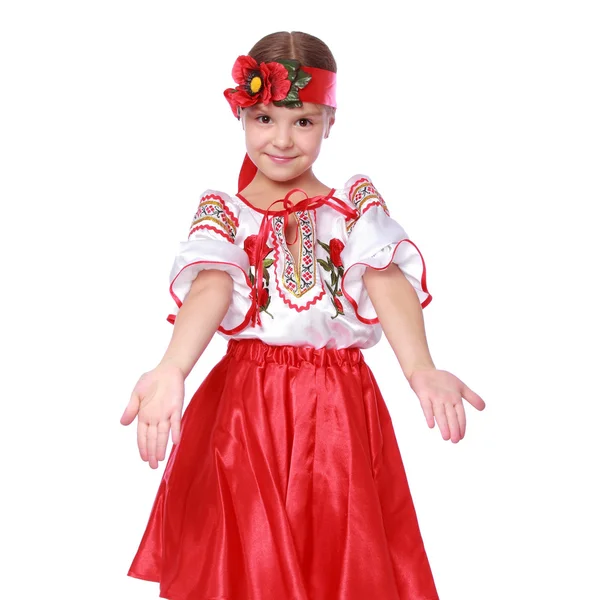 Tradizionale ucraina bambina dall'Europa dell'est — Foto Stock