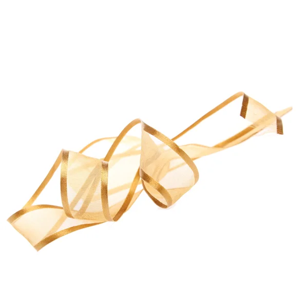 Golden ribbon — Stock Photo, Image