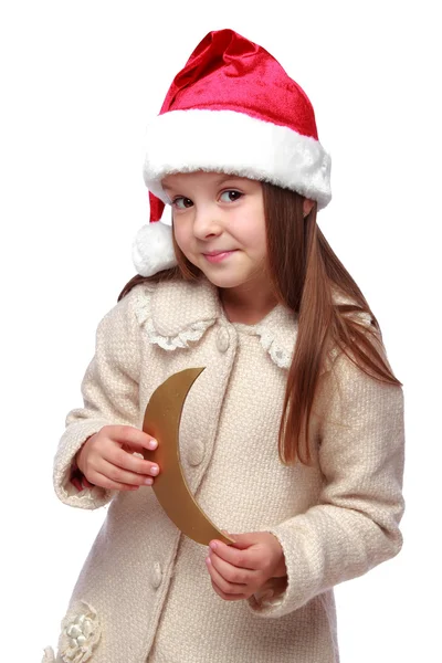 Flicka på jul — Stockfoto