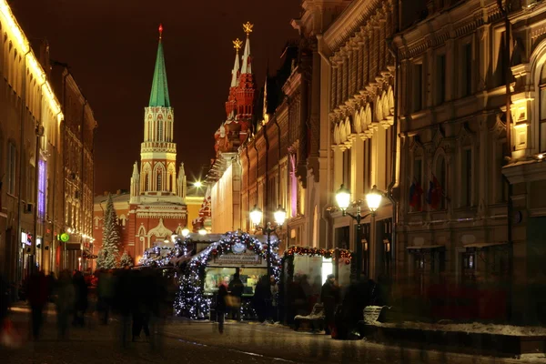 Weihnachtsdekoration in Moskau, Russland — Stockfoto