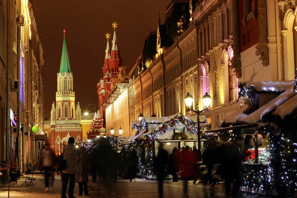 Weihnachten in moskau, russland — Stockfoto