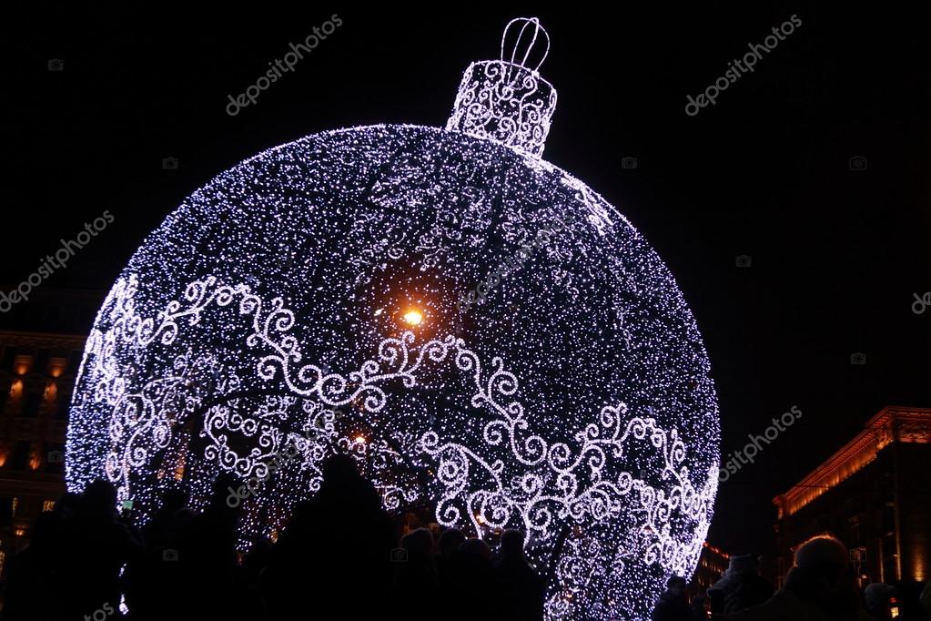 Giant Christmas tree decoration ball as New Year holiday ...