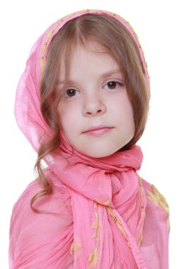 Küçük model kameraya poz