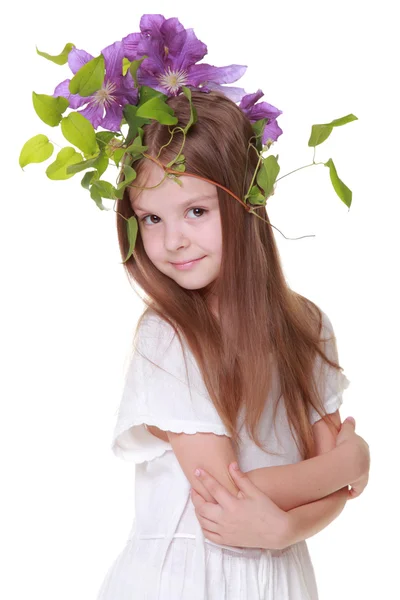 Little model posing on camera — Stock Photo, Image